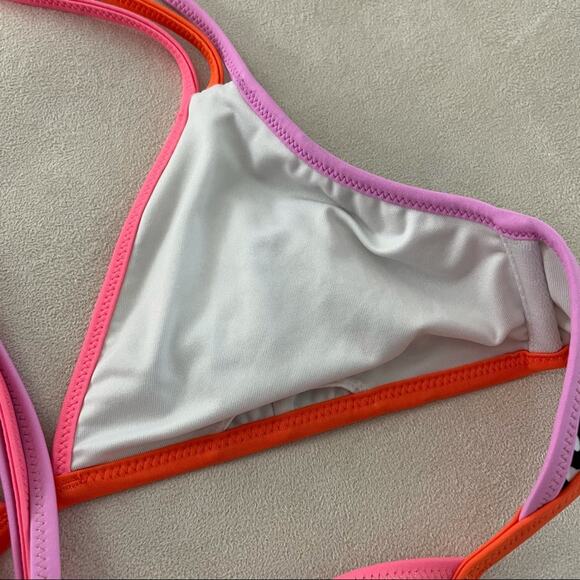 Victoria's Secret Sexy Triangle Cross Back Strappy Top Cheeky Bottom Bikini M/L - Picture 11 of 12